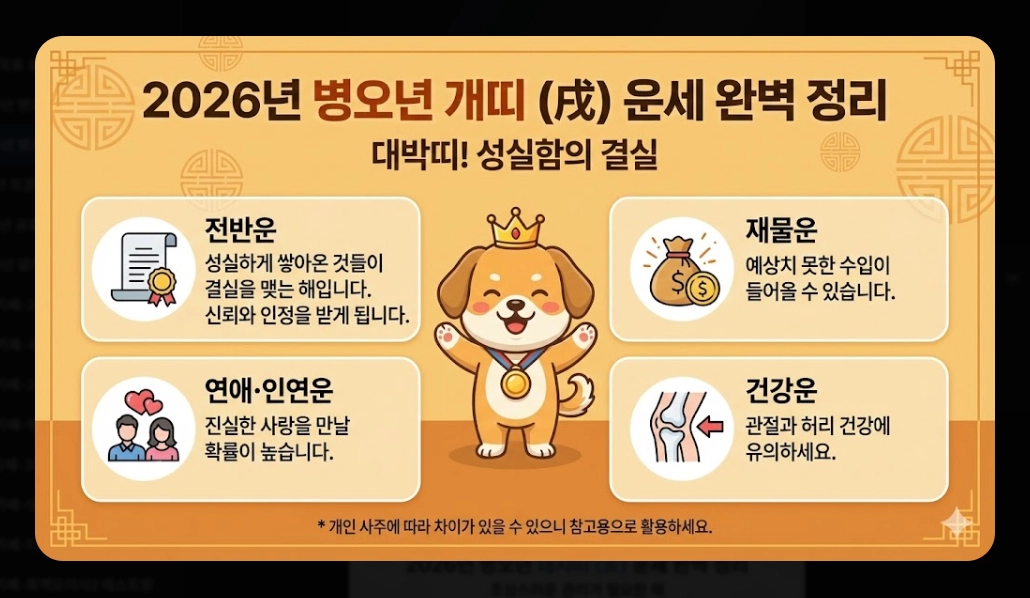 2026년 병오년 새해 운세 완벽 정리