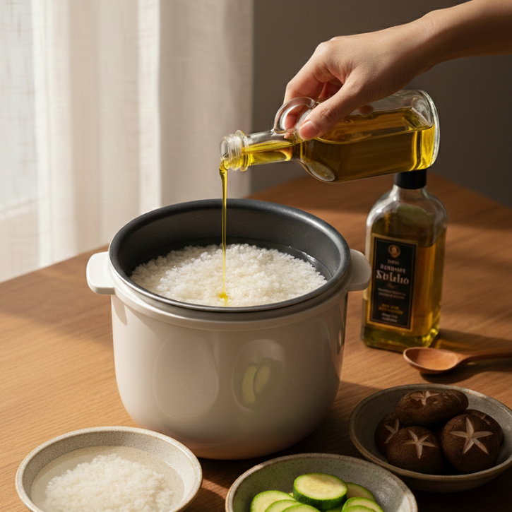 올리브유 한스푼 밥