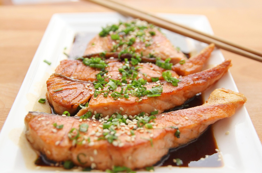 Food, Salmon, Teriyaki image.
