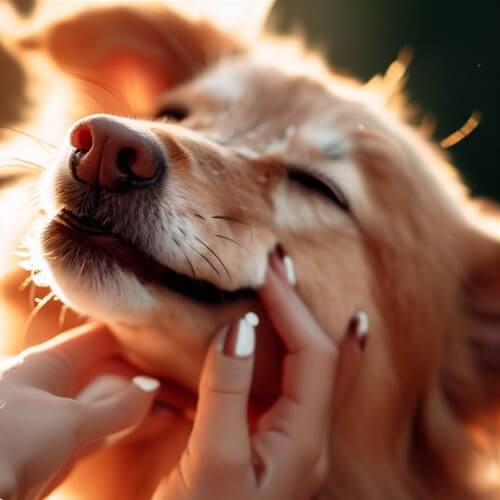 행복한 강아지, 미소 짓는 강아지