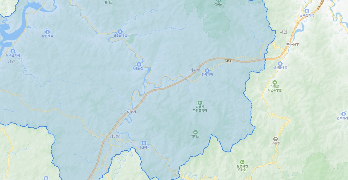 인제산불교통현황