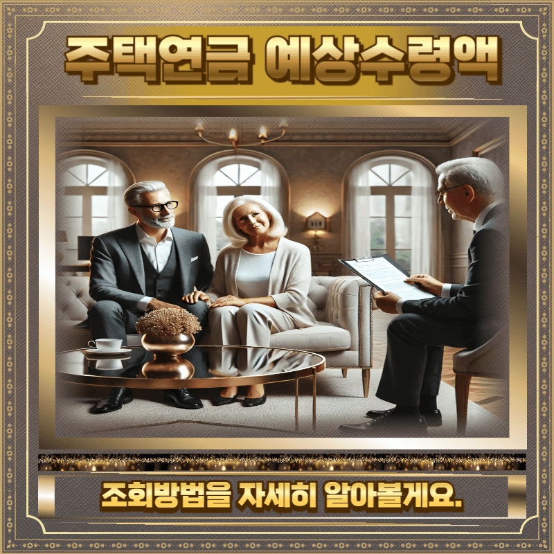 주택연금예상수령액 조회방법