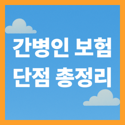간병인 보험 단점 총정리