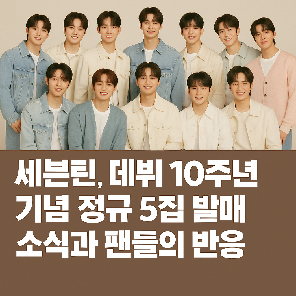 세븐틴, 데뷔 10주년 기념 정규 5집 발매 소식과 팬들의 반응