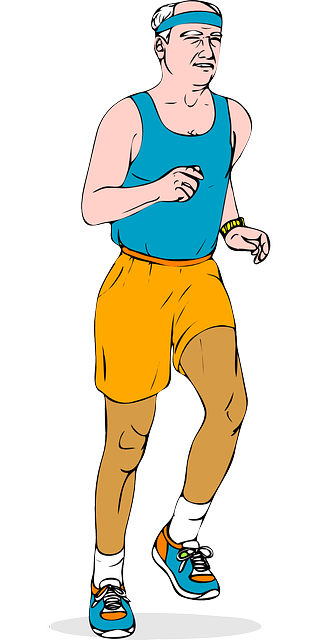 빠른 걷기하는 중년