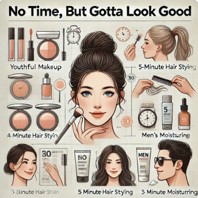 시간은 없어도 예뻐야 한다(30대 동안 메이크업, 5분 헤어, 남성스킨케어)
