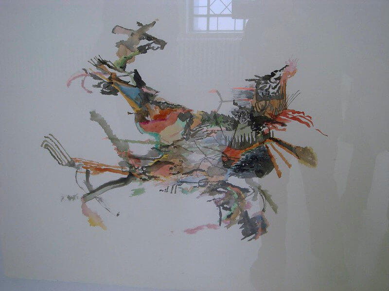 Julie Mehretu exhibit at the Kunst Verein Hannover
watercolor drawing