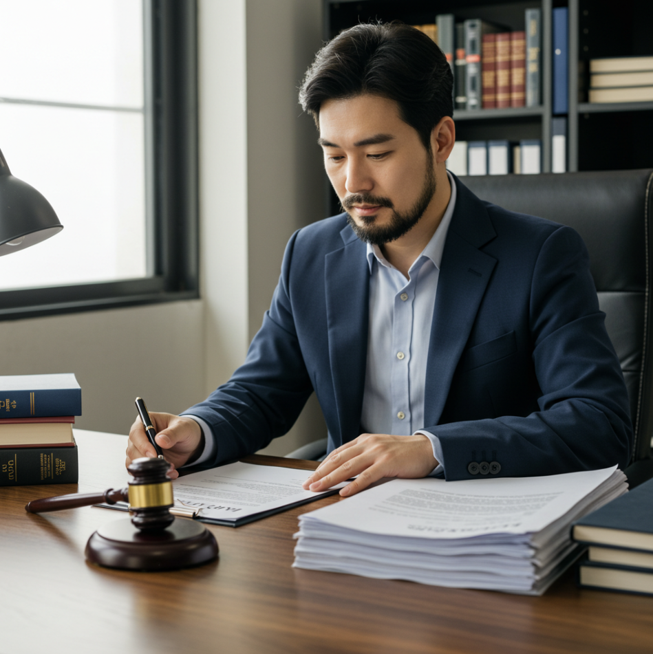 등기부등본의 저당권을 살펴보는 변호사