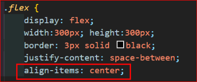 align-items: center;