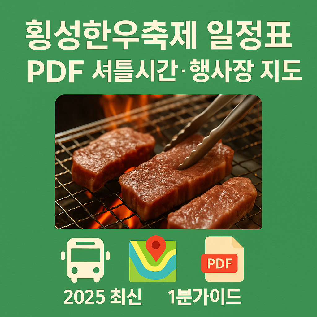 횡성한우축제 일정표