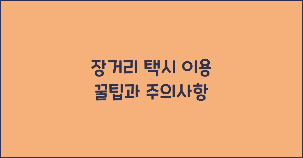 장거리 택시