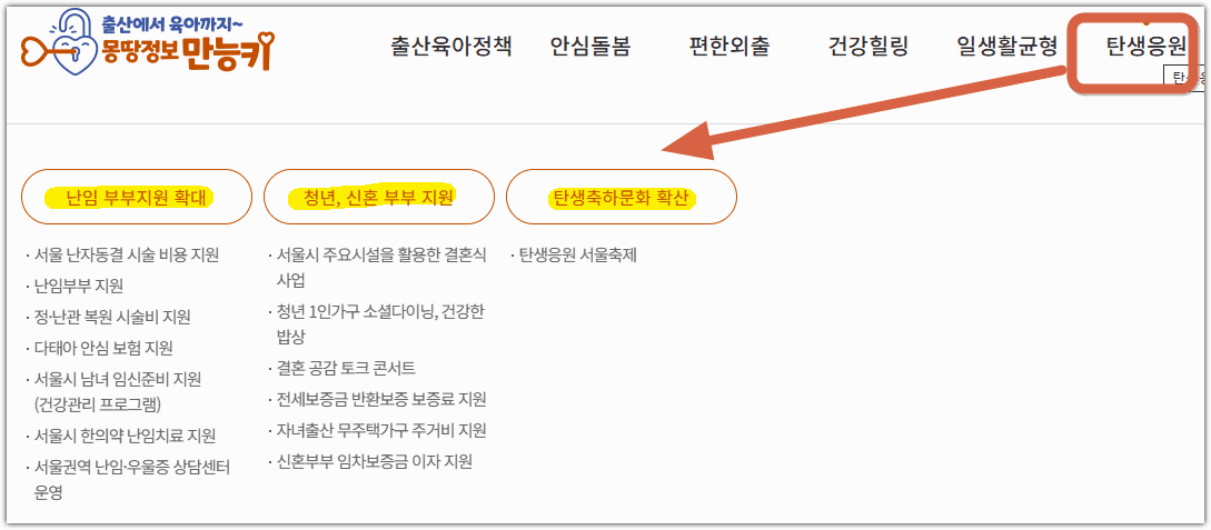 서울시 몽땅정보만능키 사이트 홈페이지