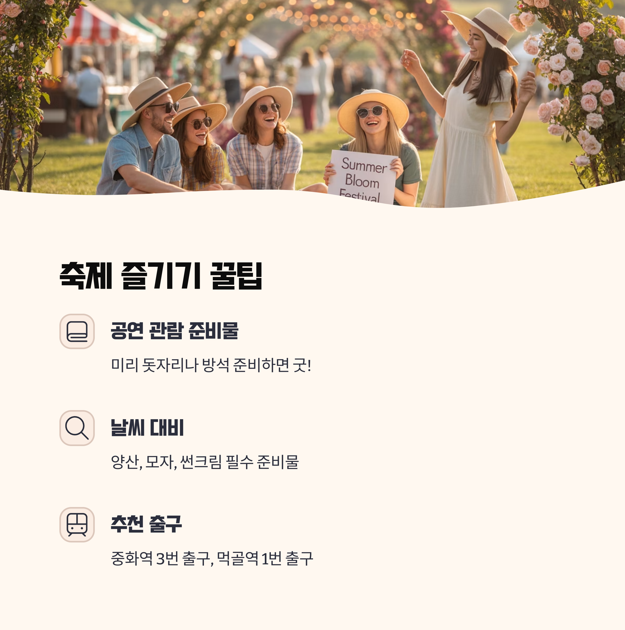 축제 즐기기 꿀팁과 방문 팁