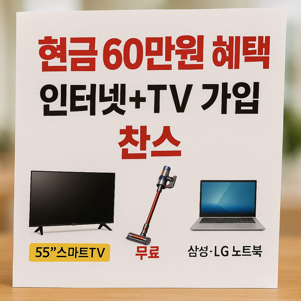 2025년 인터넷+TV 신규가입 혜택 정리