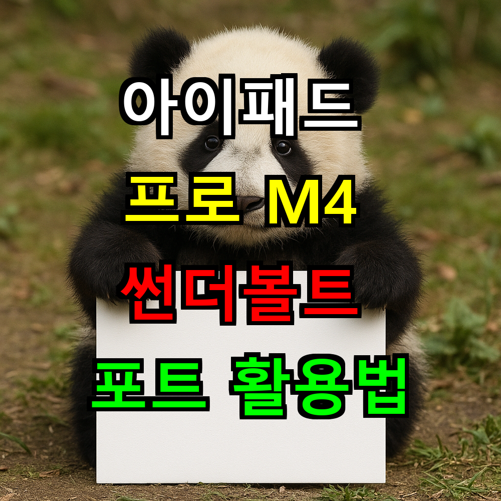 아이패드 프로 M4 썬더볼트 포트 활용법 완벽 가이드