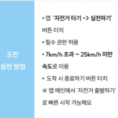 기후행동 실천 항목 15가지 자전거 이용
