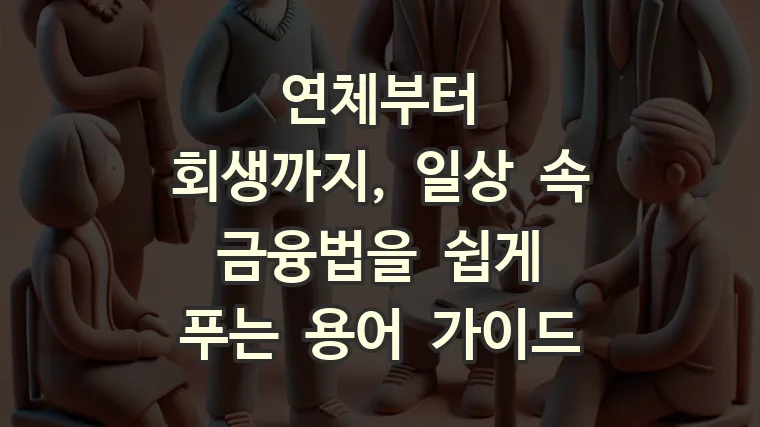 연체부터 회생까지, 일상 속 금융법을 쉽게 푸는 용어 가이드
