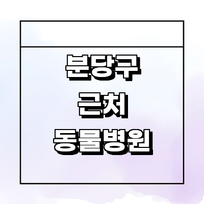 성남 분당구 동물병원