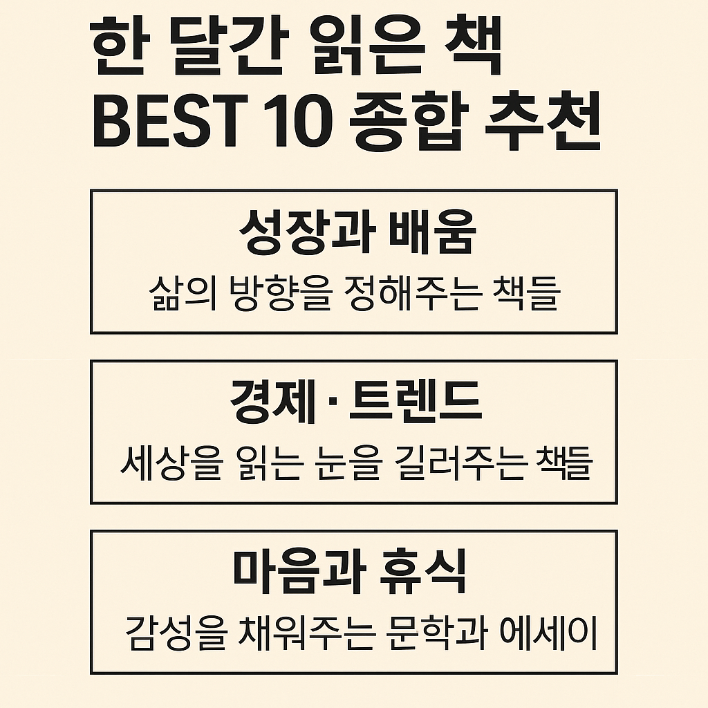 한달간 읽은 책best10 종합추천
