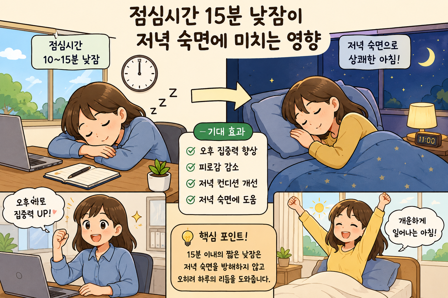 낮잠이 숙면에 미치는 영향