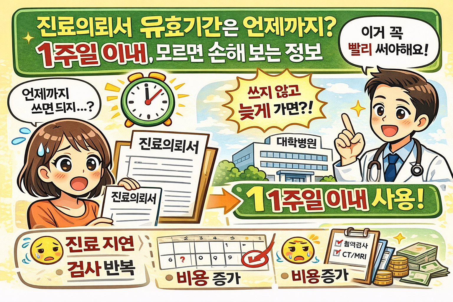 진료의뢰서 유효기간은 1주일 이내