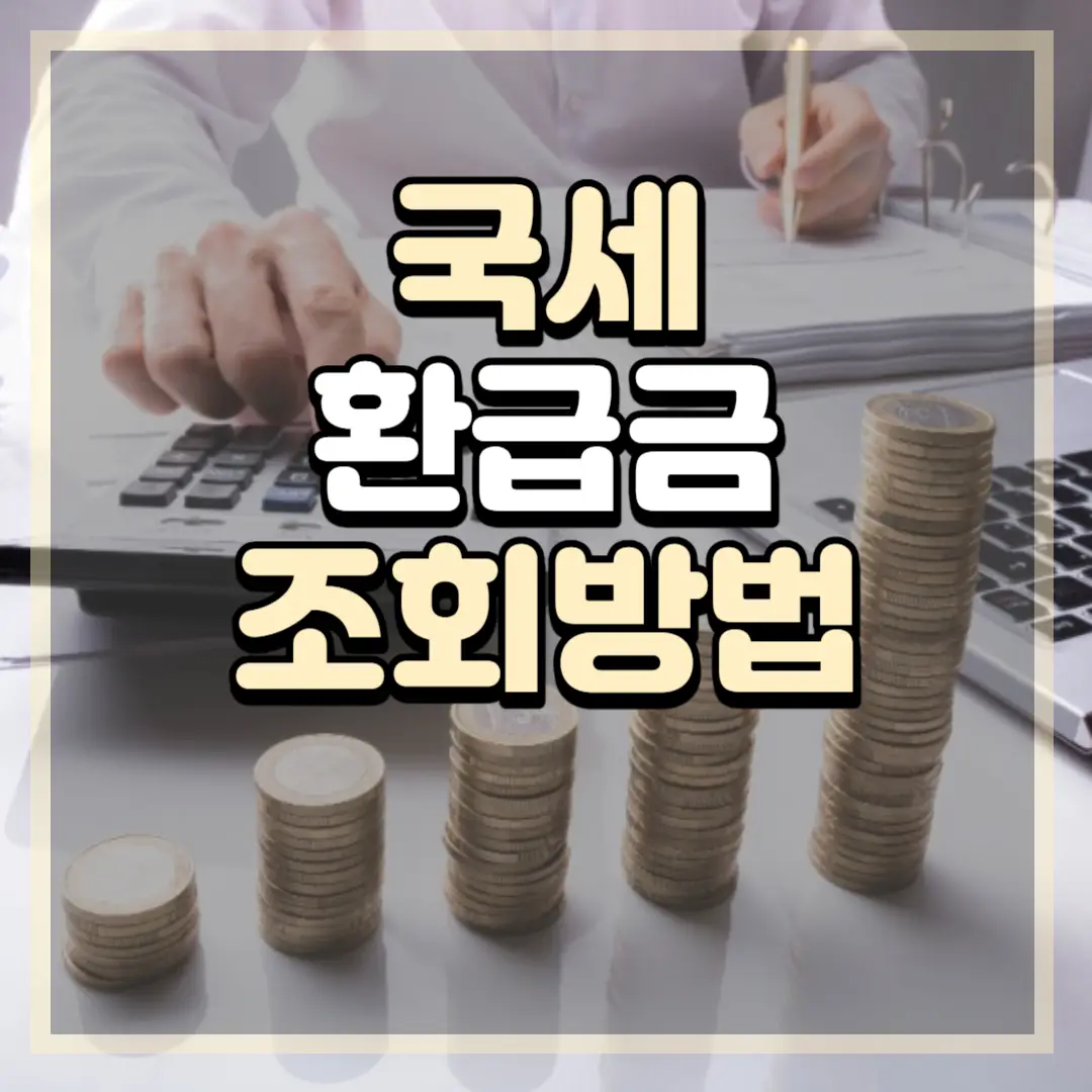 국세 환급금 조회 및 지급 신청 방법 (홈텍스)