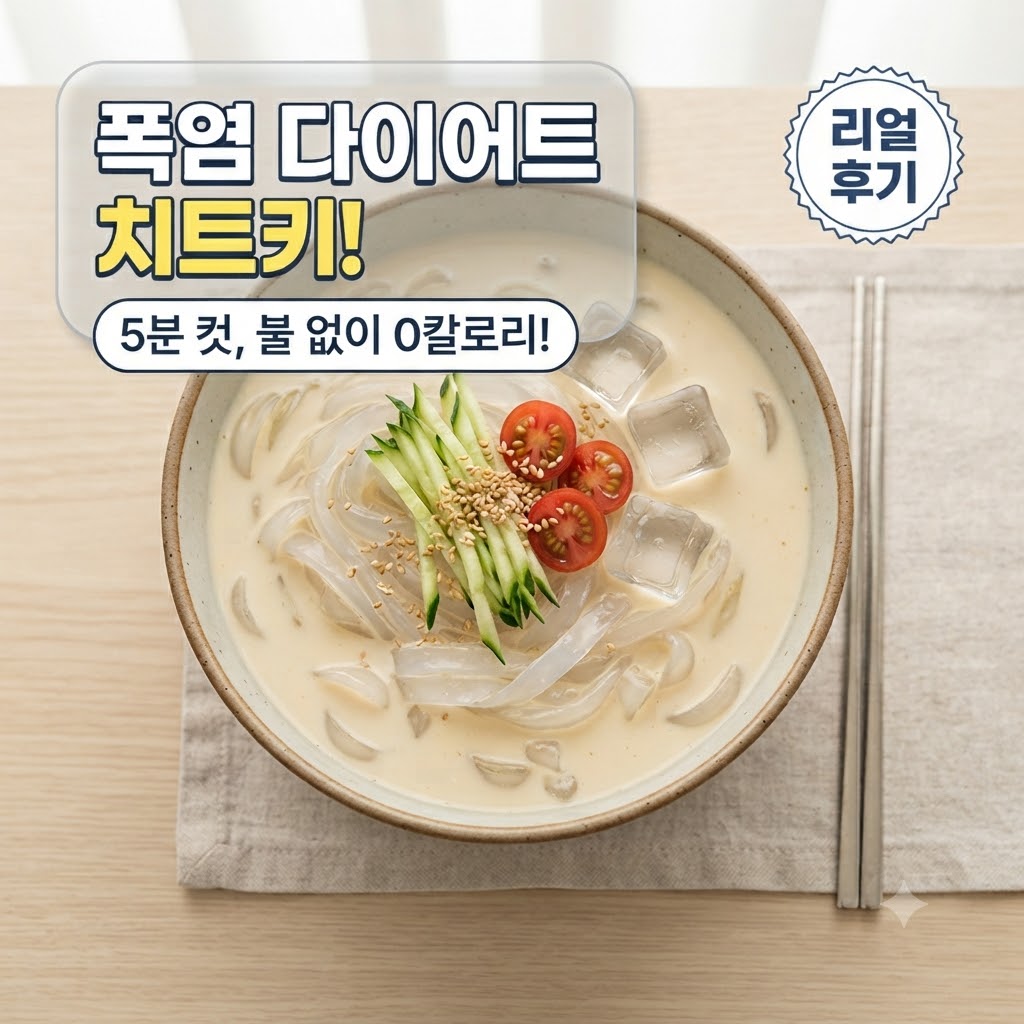 폭염 다이어트 치트키! 5분 컷 불 없이 0칼로리 시원하고 고소한 우무가사리 콩국 리얼 후기 썸네일