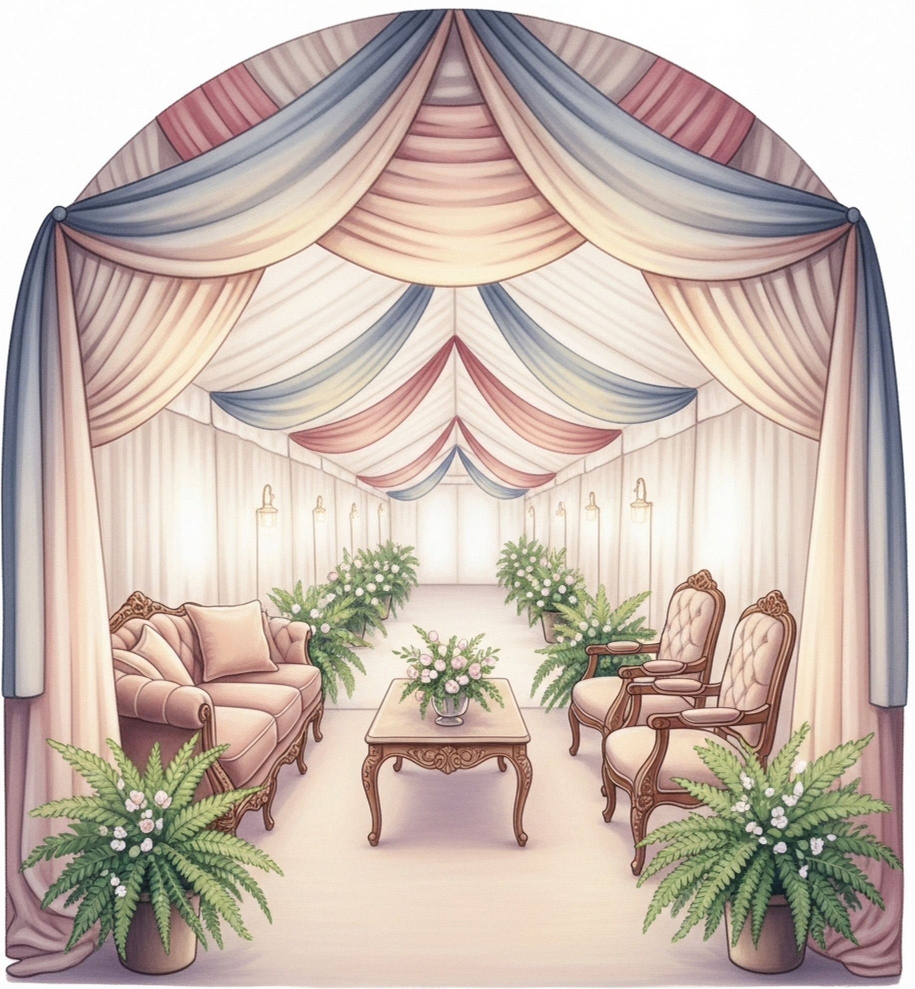 텐트 조명 라인