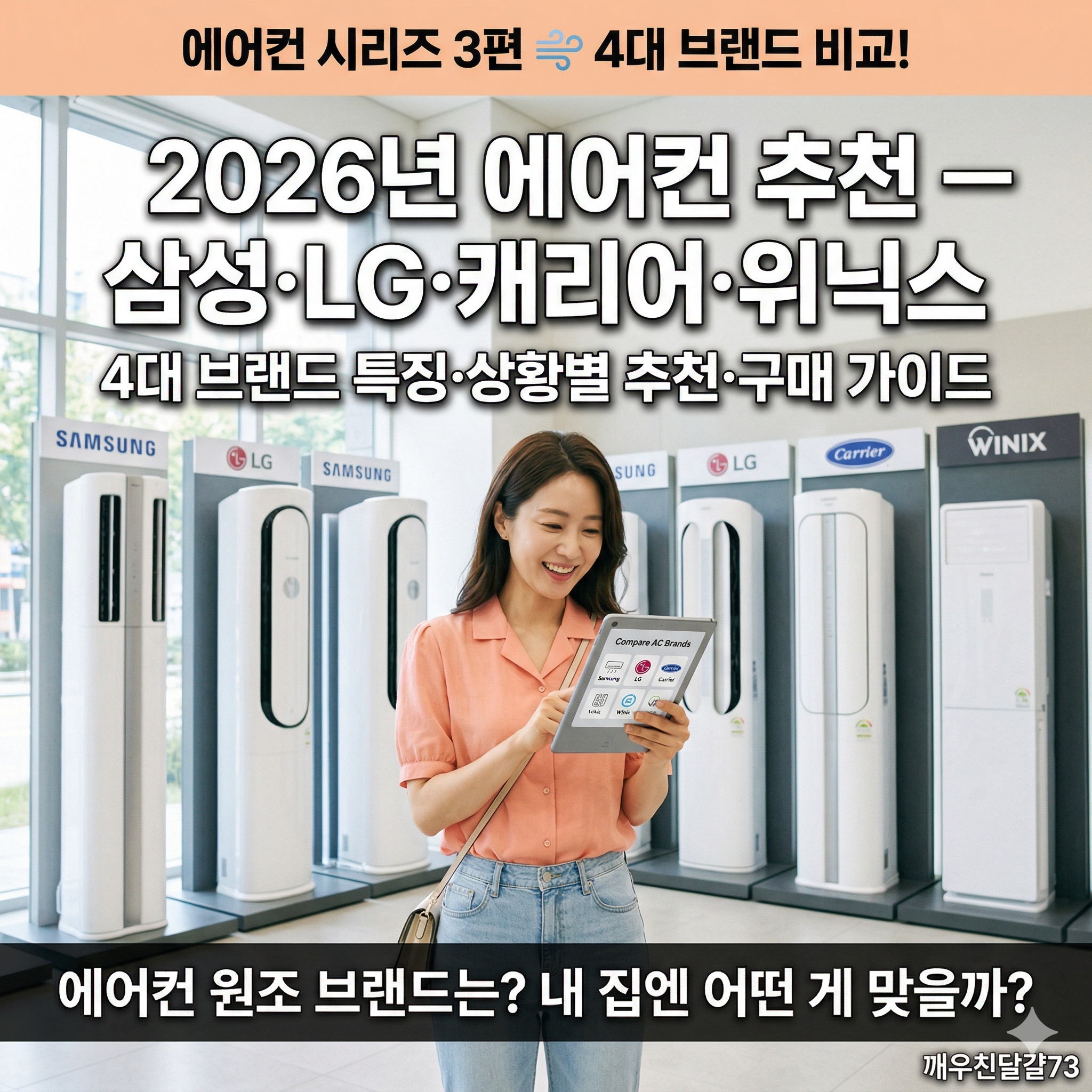 2026년 에어컨 추천 &mdash; 삼성&middot;LG&middot;캐리어&middot;위닉스 4대 브랜드 완벽 비교 [에어컨 시리즈 3편]