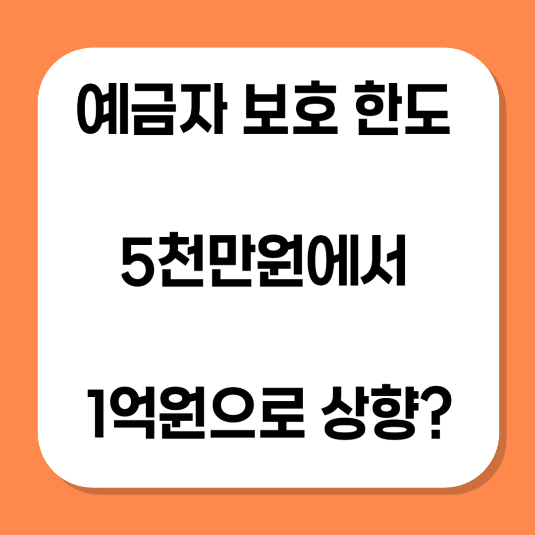 예금자 보호 한도 관련 사진