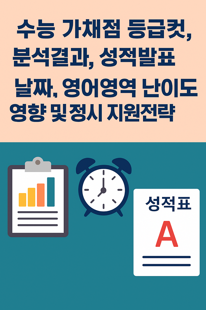 수능 가채점 등급컷, 분석결과, 성적발표날짜, 영어영역 난이도 영향 및 정시 지원전략 분석
