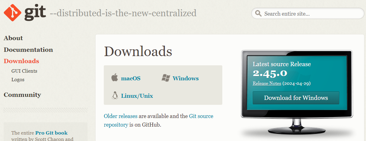 git download page