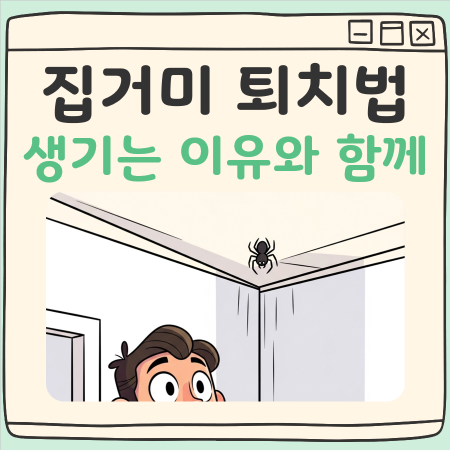 집거미 퇴치법, 생기는 이유를 알면 보인다