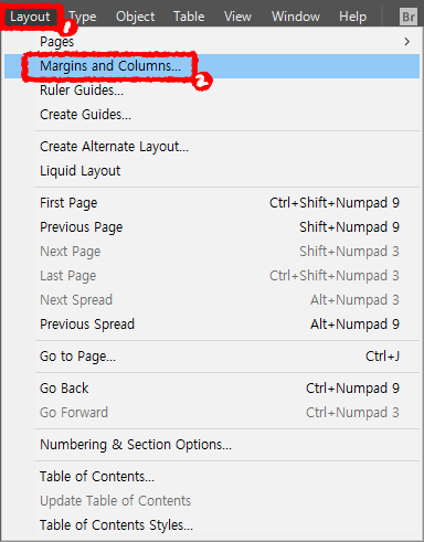 인디자인-layout-margins-and-columns