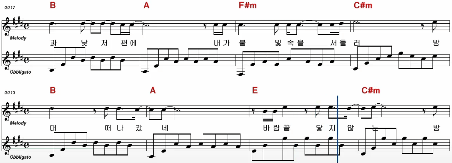 조동진 겨울비 악보