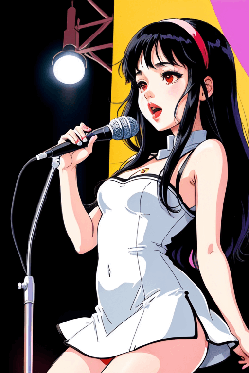 Playground AI로 생성한 그림(2) - 노래하는 소녀