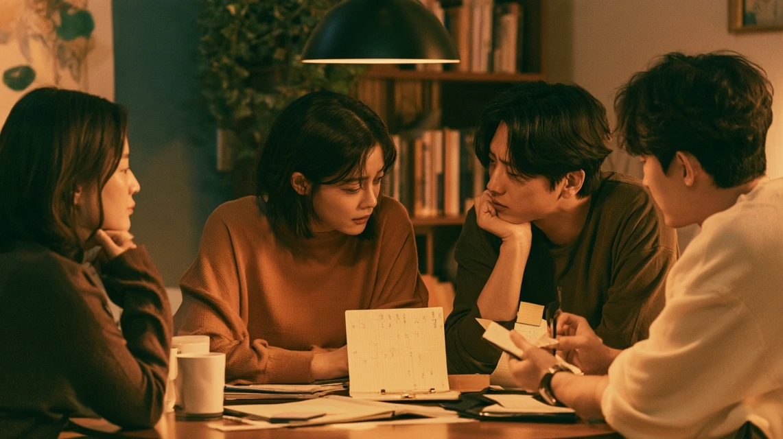 회비 규정을 새로 정하기 위해 모인 회원들