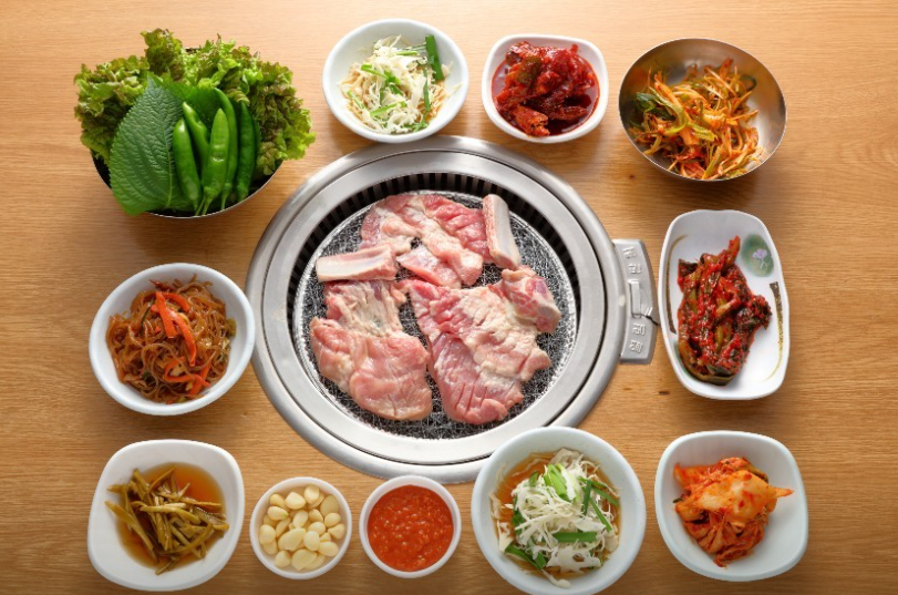 청평숯불갈비 상차림