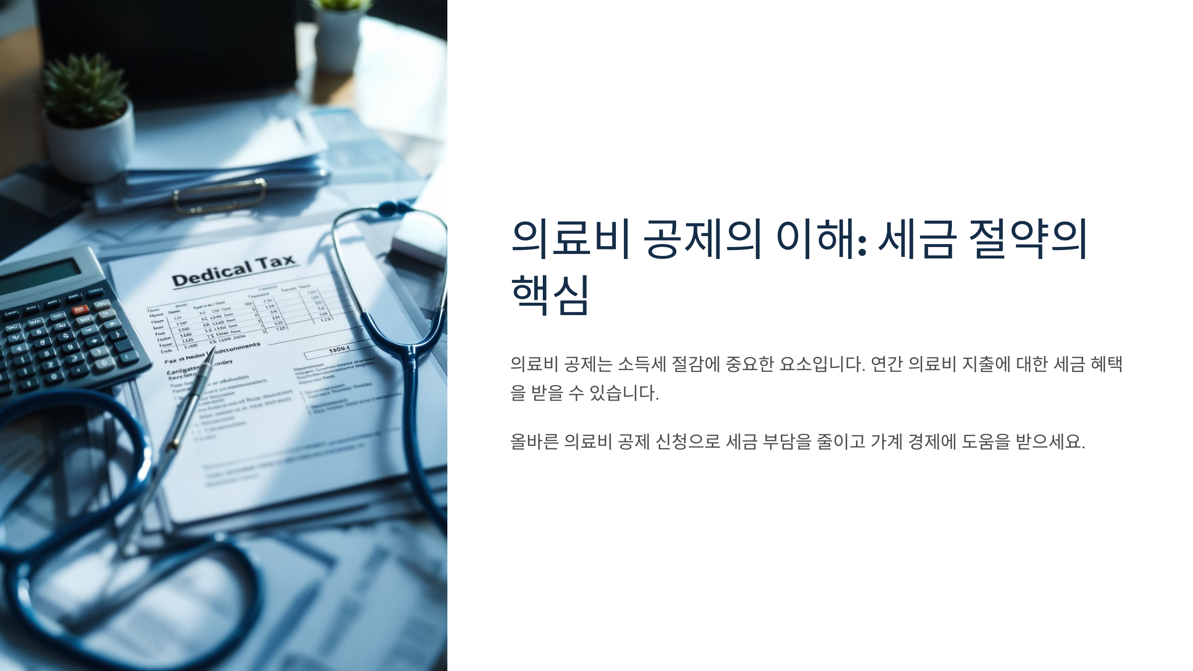 의료비 공제 가이드