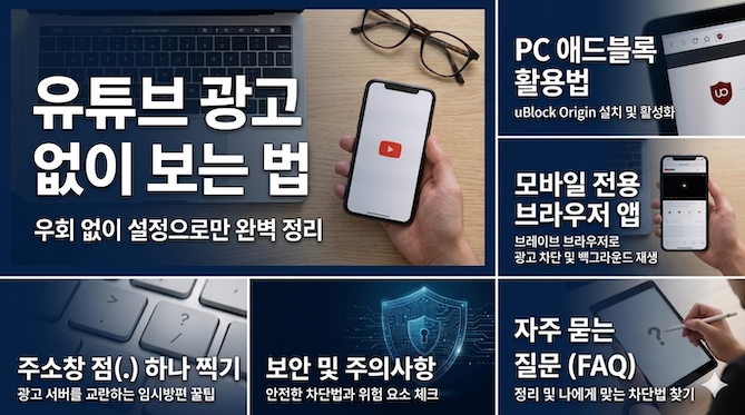 유튜브 광고 없이 보는 법: 우회 없이 설정만으로 해결하는 3가지 필살기