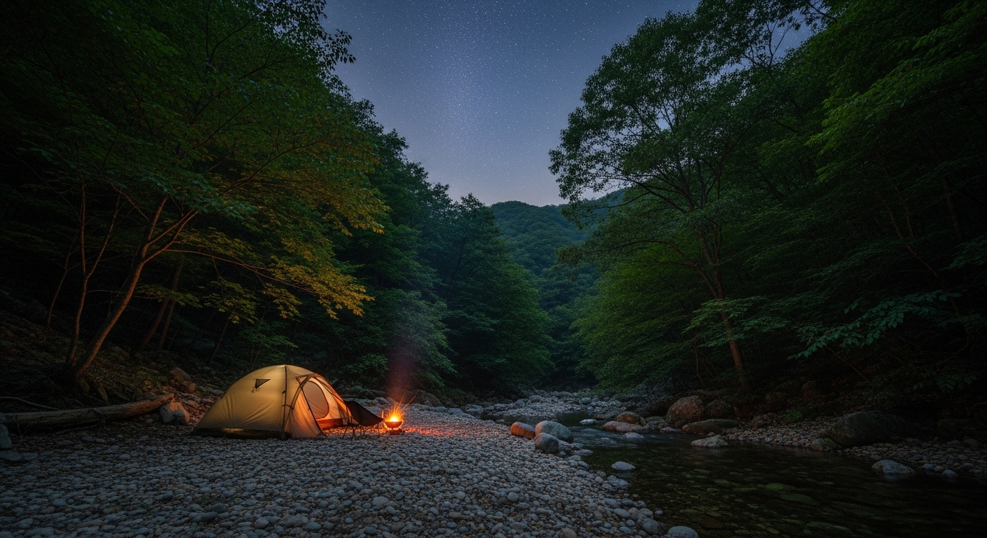 오지 캠핑 명소 사진