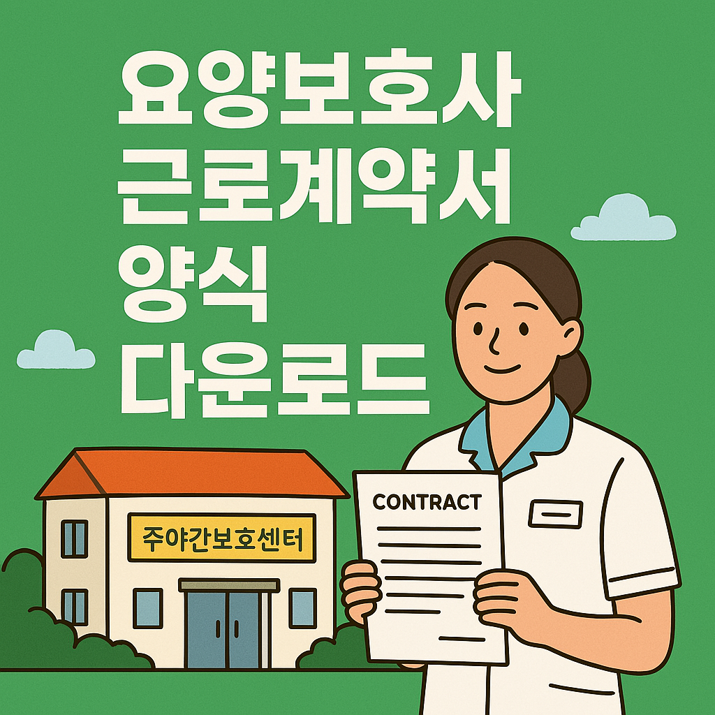 주야간보호센터 요양보호사 근로계약서
