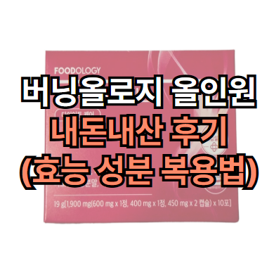 버닝올로지올인원-내돈내산-후기-효능-복용법-성분