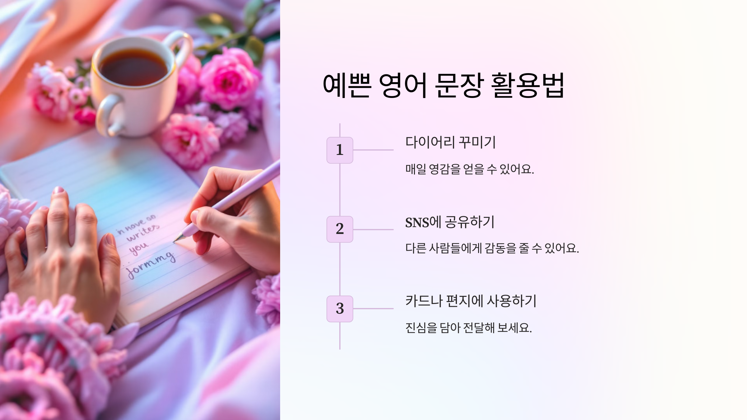 예쁜 영어문장 모음