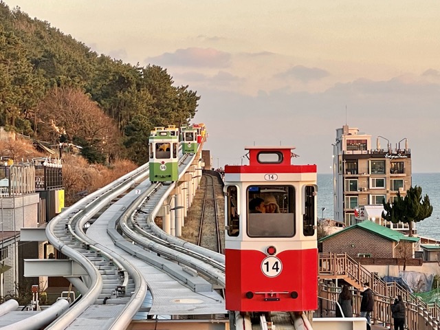 해운대-블루라인파크-스카이캡슐-노을