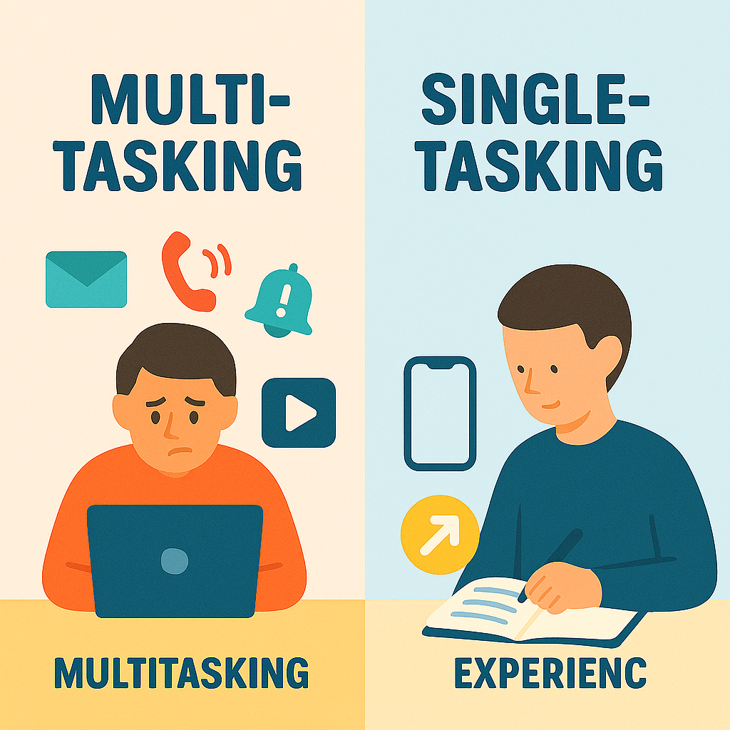 멀티태스킹, 싱글태스킹 비교