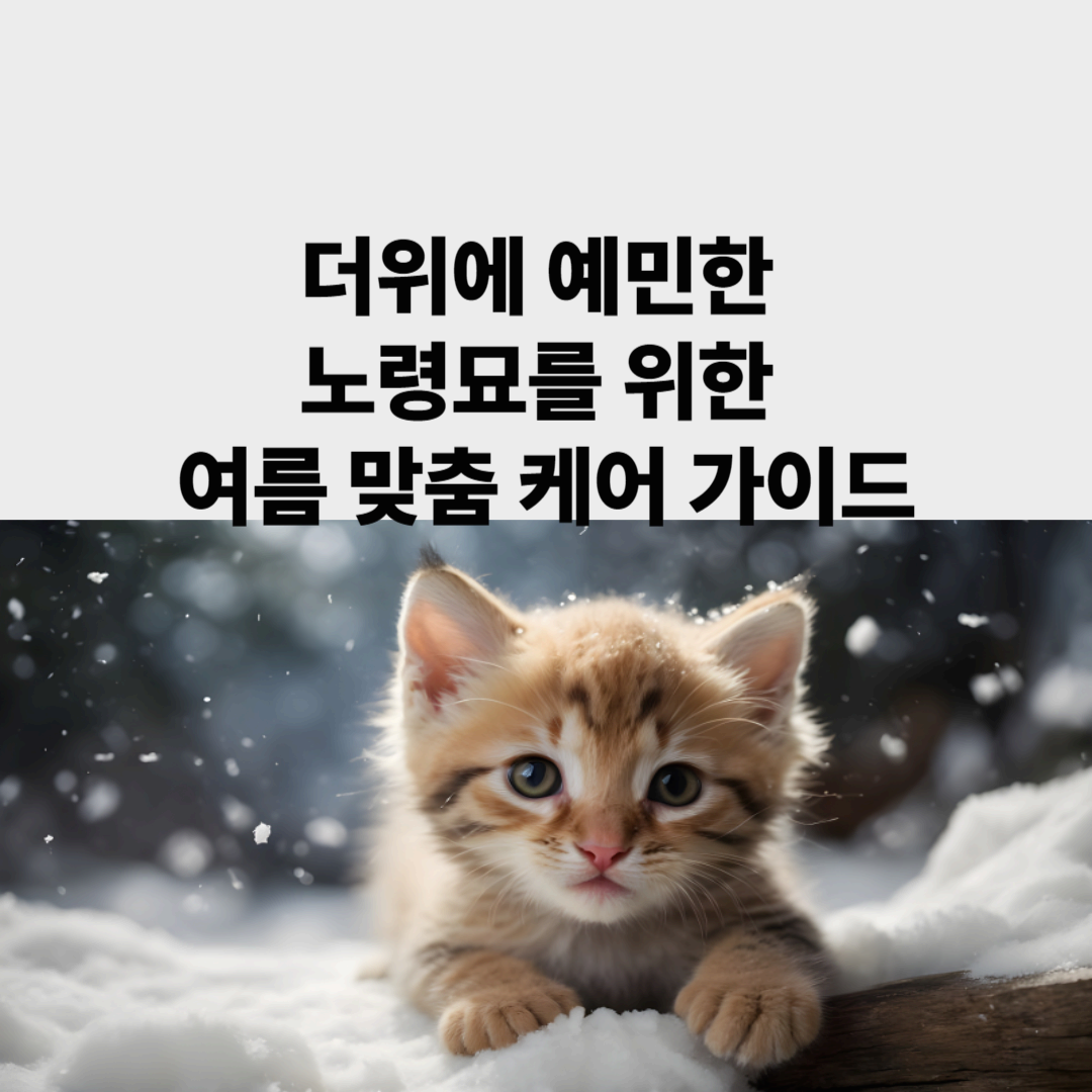 더위에 예민한 노령묘를 위한 여름 맞춤 케어 가이드