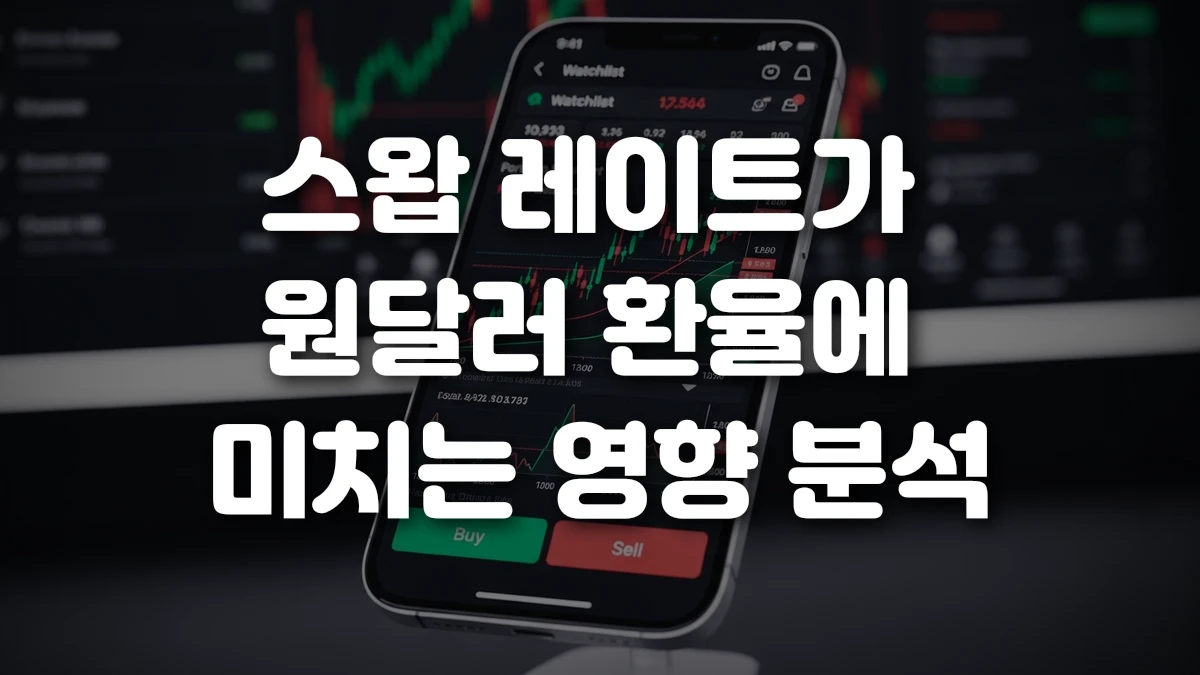 스왑 레이트가 원달러 환율에 미치는 영향 분석