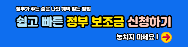 보조금24 홈페이지