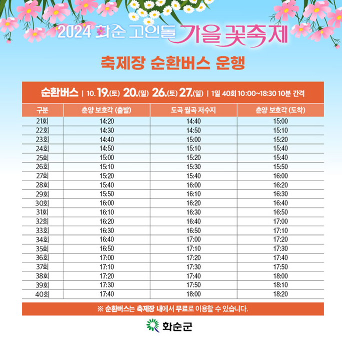 화순 고인돌 가을꽃축제